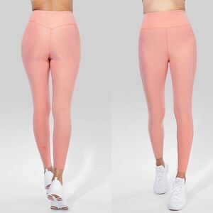 TWENTY HOT CORAL SKY HIGH WAIST LEGGINGS SMALL
